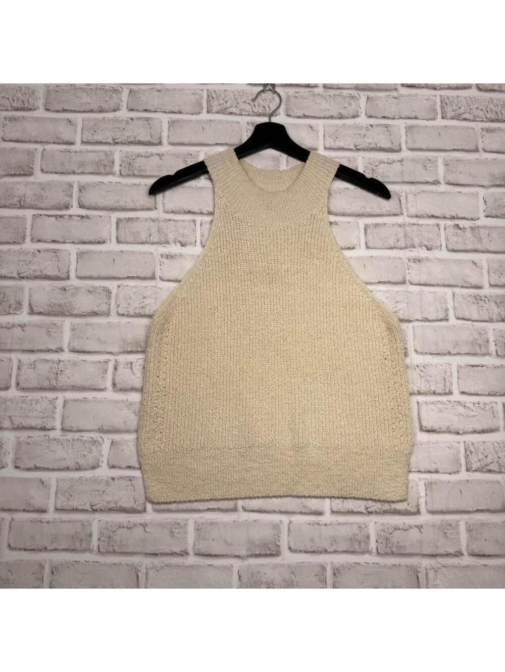 Gentle Fawn Sleeveless‎ Sweater Beige Women's L